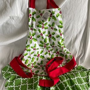 Adorable Christmas Holly kitchen apron